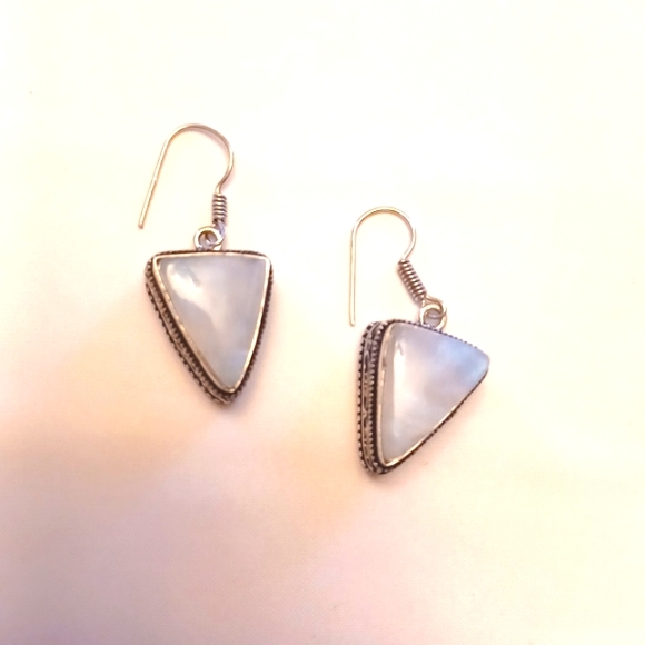 Jewelry - Moonstone earrings! 925 sterling silver